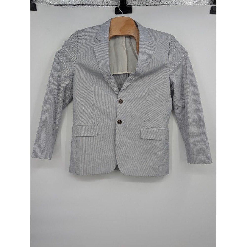 Brooks Brothers Fleece Seersucker 2 Piece Suits Blazer Pants Blue White Stripe